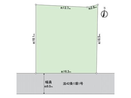 秋葉台3丁目 古家付き土地 区画図