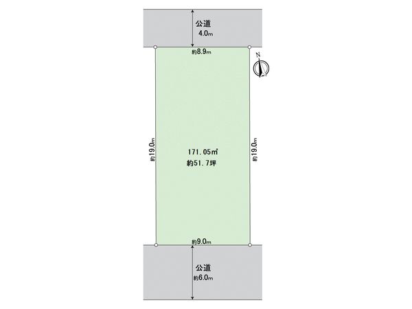 白川台1丁目 土地 B号地 区画図 白川台1丁目 土地 B号地 区画図
