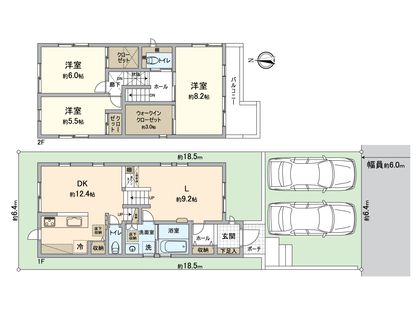 神の谷3丁目 新築戸建 間取図(平面図)