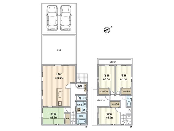 多井畑東町 戸建 間取図(平面図) 多井畑東町 戸建 間取図(平面図)