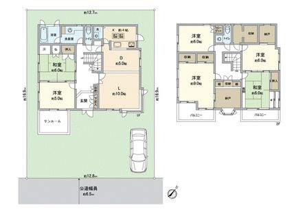 竹の台5丁目 戸建 間取図(平面図)
