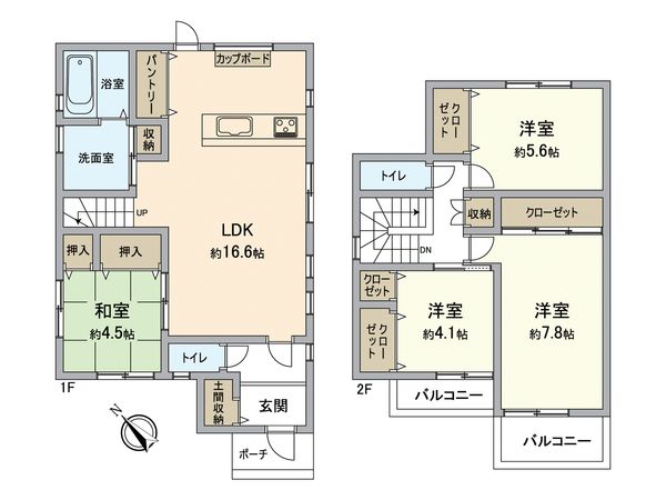 朝霧町3丁目 新築戸建 間取図(平面図) 朝霧町3丁目 新築戸建 間取図(平面図)