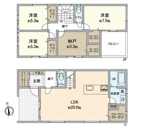 明石市林1丁目 新築戸建 間取図(平面図) 明石市林1丁目 新築戸建 間取図(平面図)