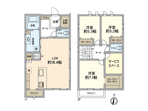 小束山2丁目 新築戸建 1号地 間取図(平面図)