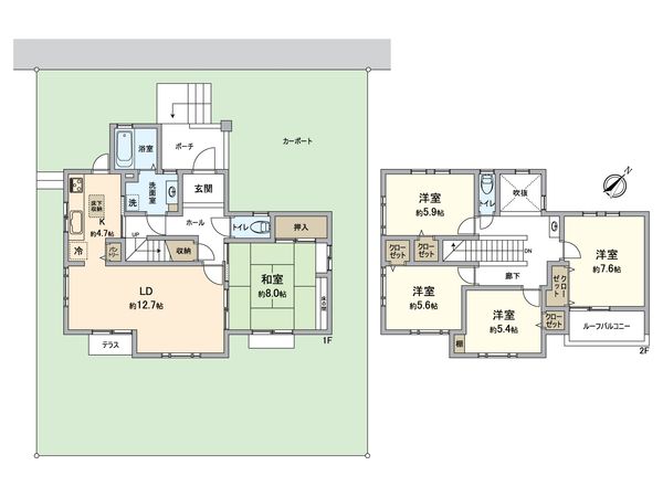 井吹台西町4丁目 戸建 間取図(平面図) 井吹台西町4丁目 戸建 間取図(平面図)