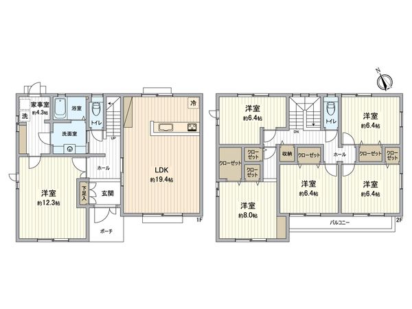 学が丘4丁目 戸建 間取図(平面図) 間取図(平面図)