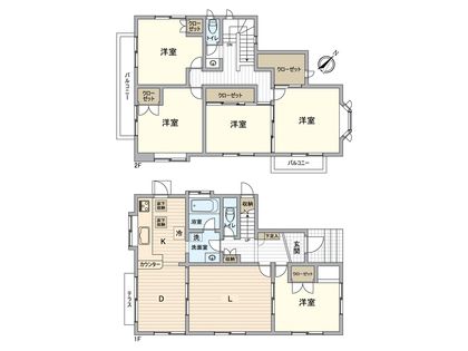 富士見が丘1丁目 戸建 間取図(平面図)