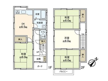 白水1丁目 戸建 間取図(平面図)