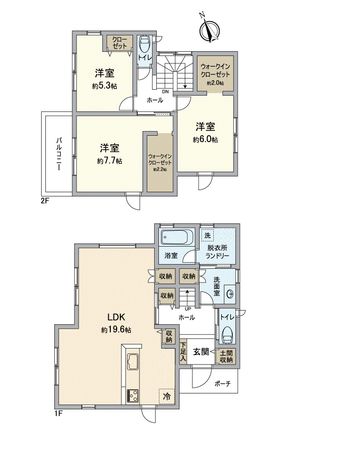 池上2丁目 新築戸建 間取図(平面図) 池上2丁目 新築戸建 間取図(平面図)