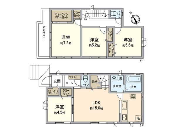 春日台9丁目 新築戸建 B号棟 間取図(平面図)