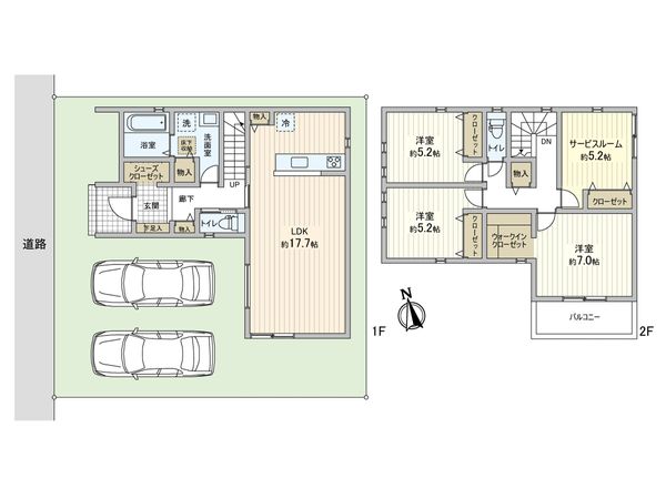 大久保町八木 新築戸建 間取図(平面図) 間取図(平面図)