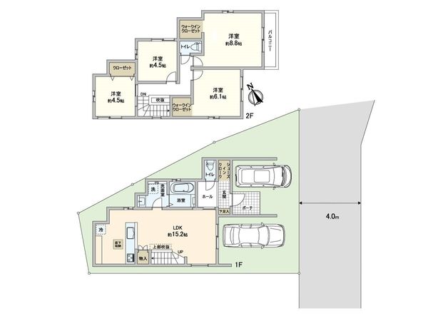 東野町新築戸建 1号棟 間取図(平面図) 東野町新築戸建 1号棟 間取図(平面図)