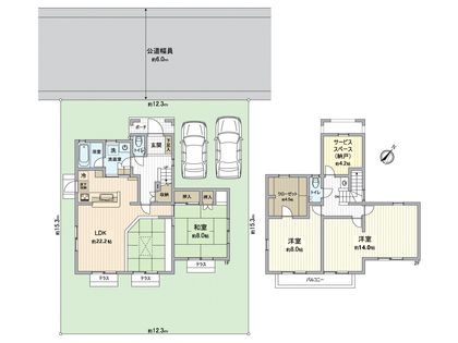 井吹台西町4丁目 戸建 間取図(平面図)