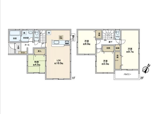 桃山台6丁目 新築戸建 間取図(平面図) 間取図(平面図)