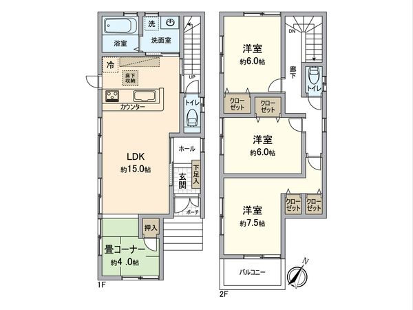 狩場台1丁目 戸建 間取図(平面図)