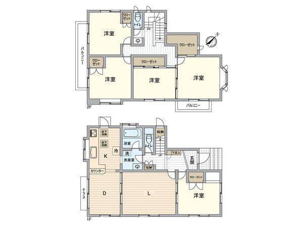 富士見が丘1丁目 戸建 間取図(平面図)