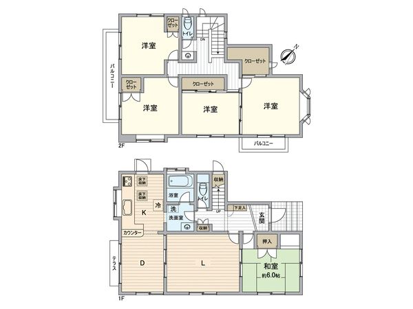 富士見が丘1丁目 戸建 間取図(平面図)