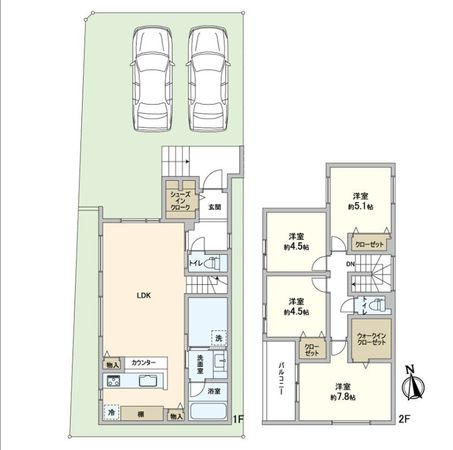 福吉台2丁目 戸建 間取図(平面図)