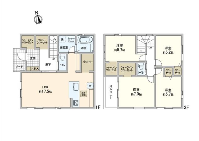 太寺天王町 新築戸建 3号棟 間取図(平面図)