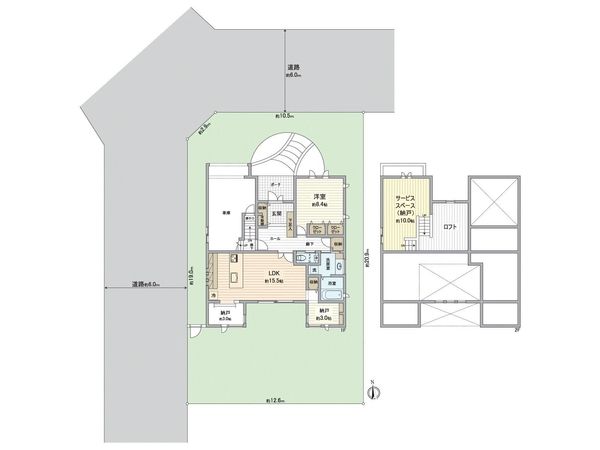 三木市緑が丘町東1丁目 戸建 間取図(平面図)