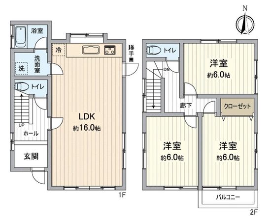 つつじが丘7丁目 戸建 間取図(平面図) つつじが丘7丁目 戸建 間取図(平面図)