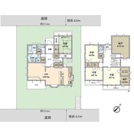 樫野台6丁目 戸建 間取図(平面図) 樫野台6丁目 戸建 間取図(平面図)