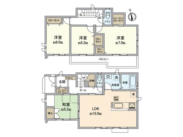西明石東町 新築戸建 3期1号棟 間取図(平面図) 西明石東町 新築戸建 3期1号棟 間取図(平面図)