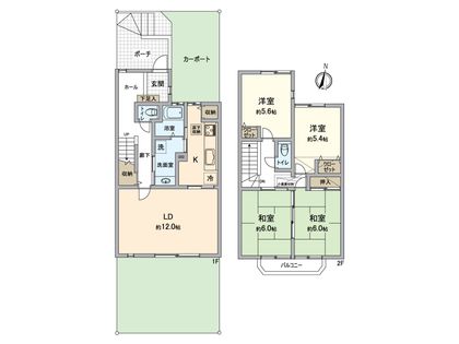 竹の台1丁目 戸建 間取図(平面図)