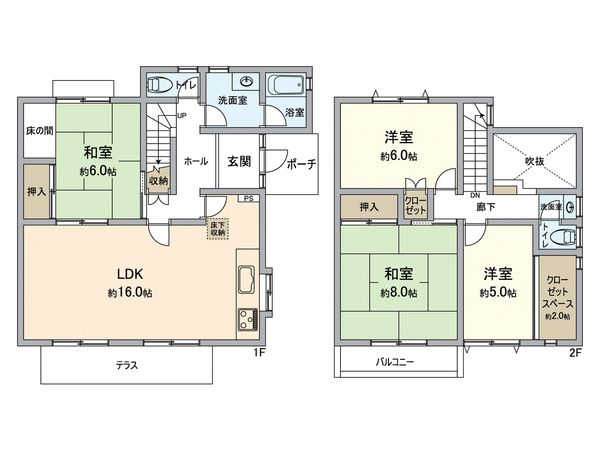 糀台3丁目 テラスハウス 間取図(平面図) 糀台3丁目 テラスハウス 間取図(平面図)