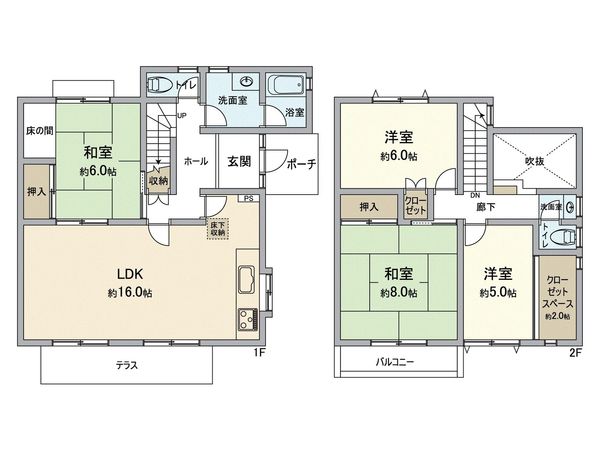 糀台3丁目 テラスハウス 間取図(平面図) 糀台3丁目 テラスハウス 間取図(平面図)
