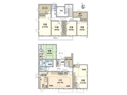 学園東町4丁目戸建 間取図(平面図)