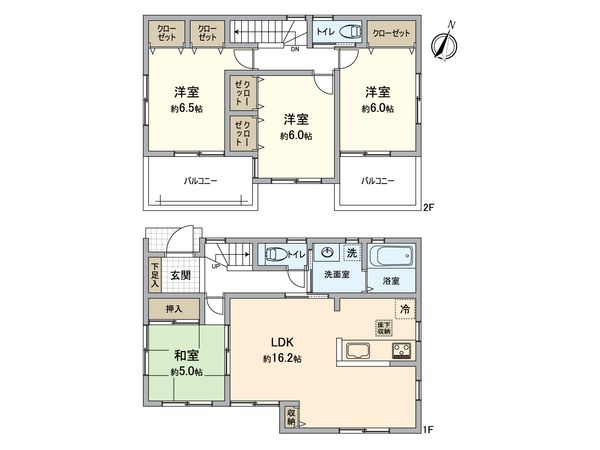 押部谷町西盛 新築戸建 2号棟 間取図(平面図) 押部谷町西盛 新築戸建 2号棟 間取図(平面図)