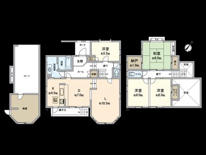 竹の台2丁目 戸建 間取図(平面図)
