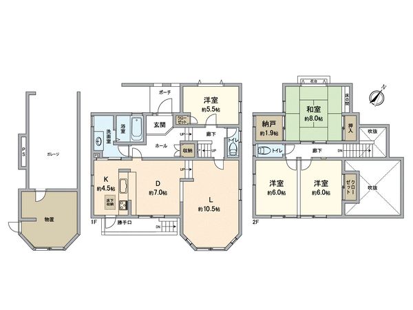竹の台2丁目 戸建 間取図(平面図)