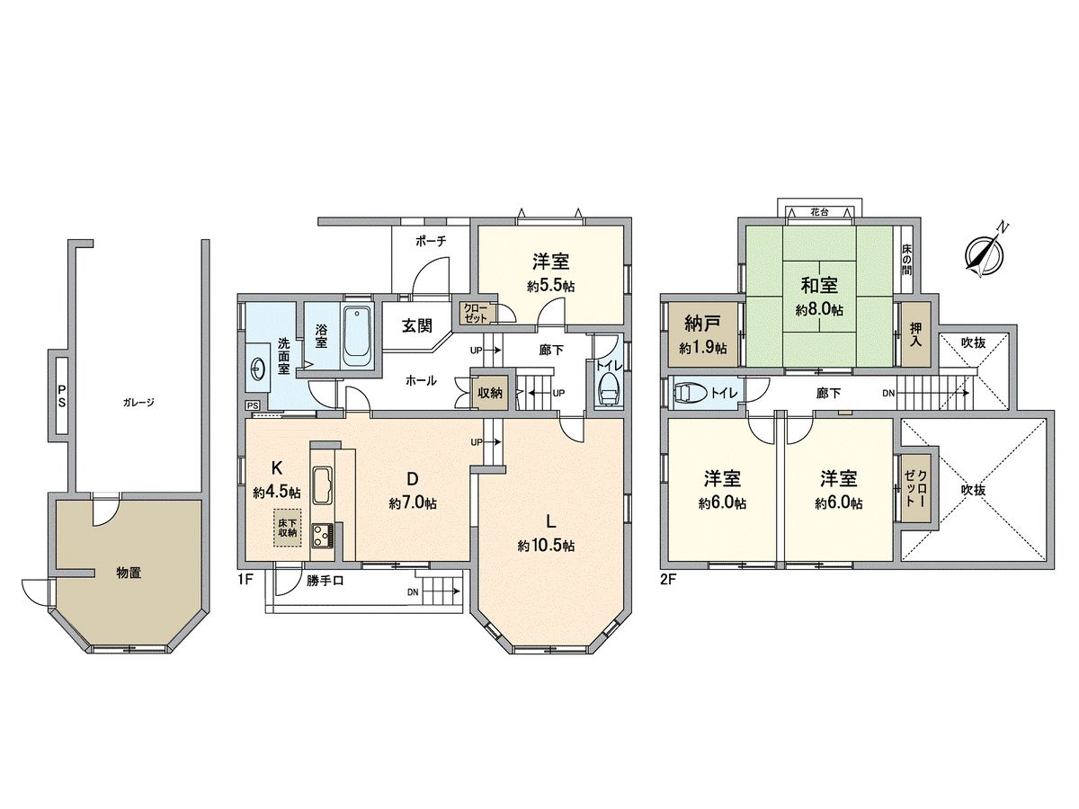 竹の台2丁目 戸建 間取図(平面図) 間取図(平面図)