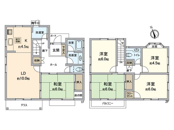 春日台9丁目 戸建 間取図(平面図) 春日台9丁目 戸建 間取図(平面図)