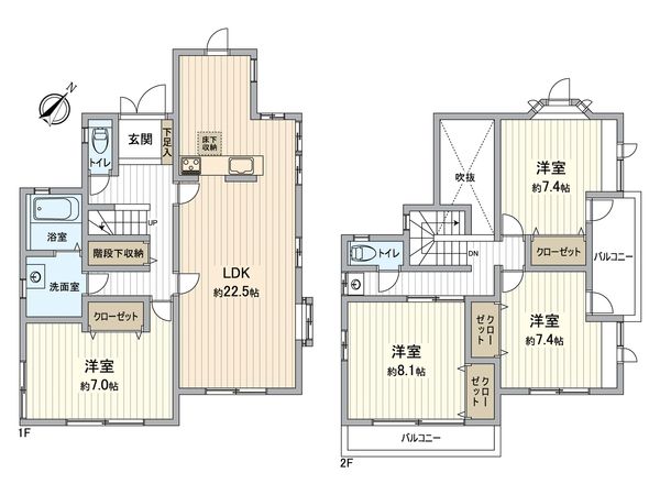 樫野台5丁目 戸建 間取図(平面図) 樫野台5丁目 戸建 間取図(平面図)