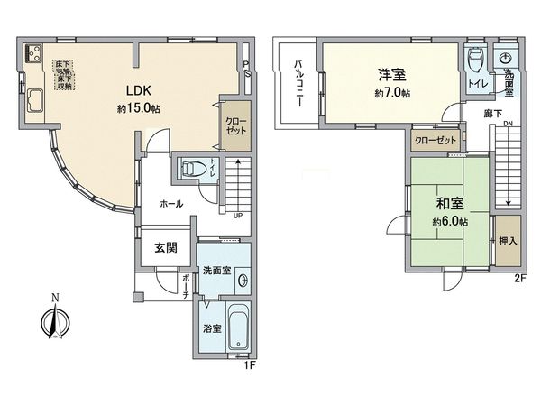 井吹台東町3丁目 テラスハウス 間取図(平面図) 井吹台東町3丁目 テラスハウス 間取図(平面図)