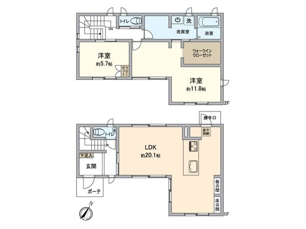 塩屋町5丁目 戸建 間取図(平面図) 塩屋町5丁目 戸建 間取図(平面図)