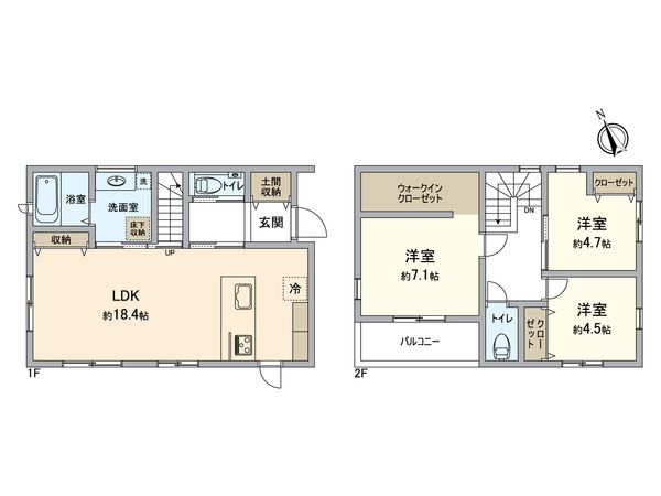 学が丘4丁目 3号地 間取図(平面図)