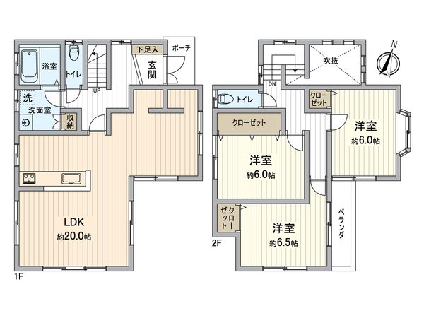 北落合4丁目 戸建 間取図(平面図)