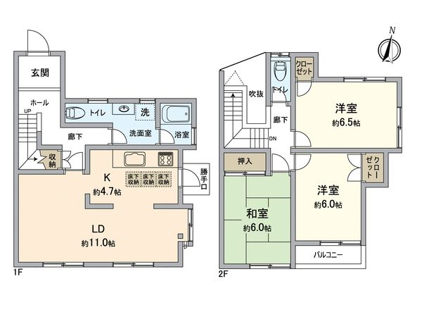 西区糀台4丁目 戸建 間取図(平面図) 西区糀台4丁目 戸建 間取図(平面図)