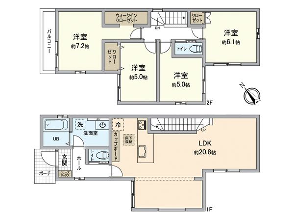 御霊町2期1棟 新築戸建 間取図(平面図) 御霊町2期1棟 新築戸建 間取図(平面図)