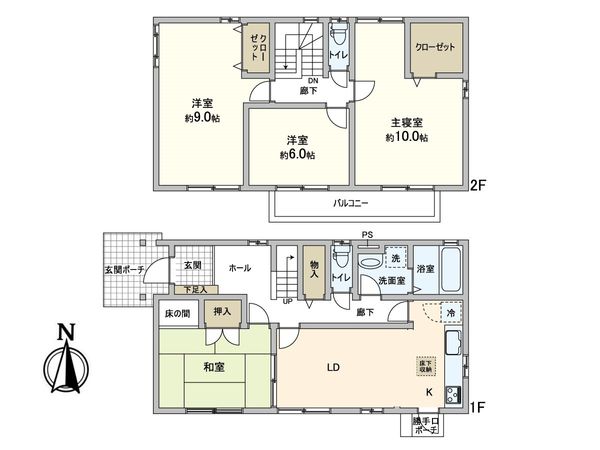 西区小山一丁目 戸建 間取図(平面図)