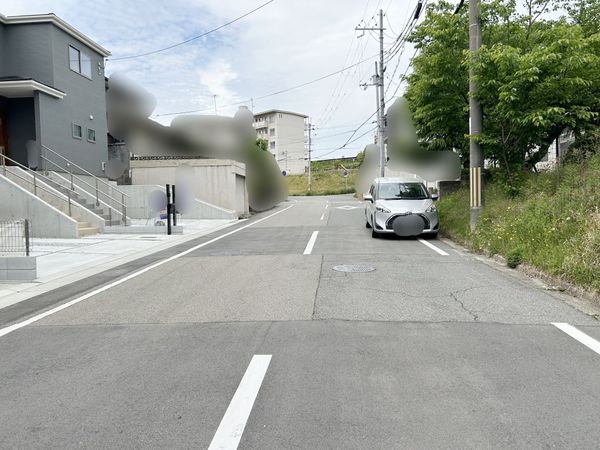 明石市大久保町山手台 新築戸建 1号棟 前面道路含む外観