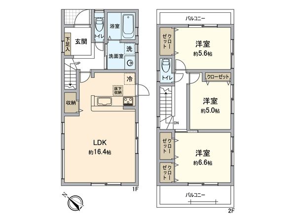 狩場台1丁目 新築戸建 1号地 間取図(平面図) 狩場台1丁目 新築戸建 1号地 間取図(平面図)