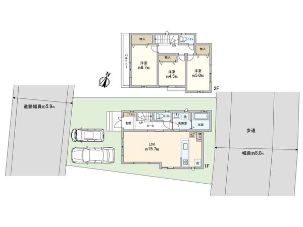 神の谷2丁目新築戸建 間取図(平面図)
