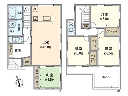 枝吉1丁目 新築戸建 間取図(平面図)