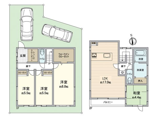 霞ヶ丘3丁目 新築戸建 B号地 間取図(平面図)