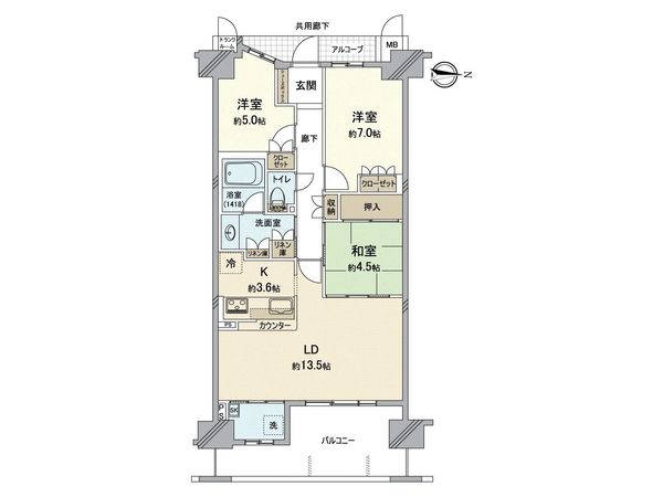 フィレール西神南 間取図(平面図) フィレール西神南 間取図(平面図)